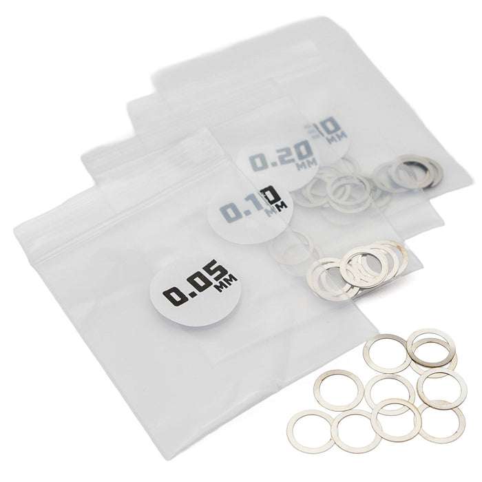 1Up Microtune Shims - 8.0mm ID (0.05, 0.1, 0.2, 0.3 - 10 pcs each)