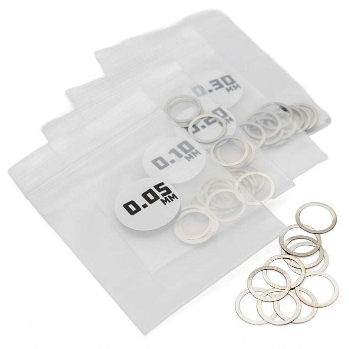 1Up Microtune Shims - 10.0mm ID (0.05, 0.1, 0.2, 0.3 - 10 pcs each)