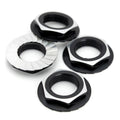 1Up Lockdown 7075 17mm aluminium serrated wheel nuts - Black (4 pcs)