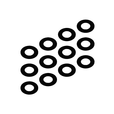 1up Racing 3x6x0.25mm Precision Aluminum Shims - Black (12pcs) 1U-80301