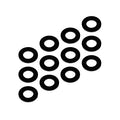1up Racing 3x6x0.5mm Precision Aluminum Shims - Black (12pcs) 1U-80302
