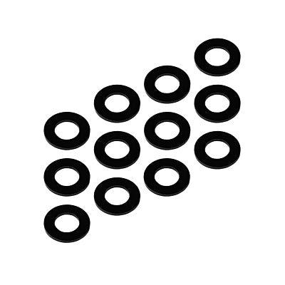 1up Racing 3x6x0.5mm Precision Aluminum Shims - Black (12pcs) 1U-80302