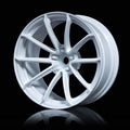 MST White GTR wheel (+5) (4) 832066W