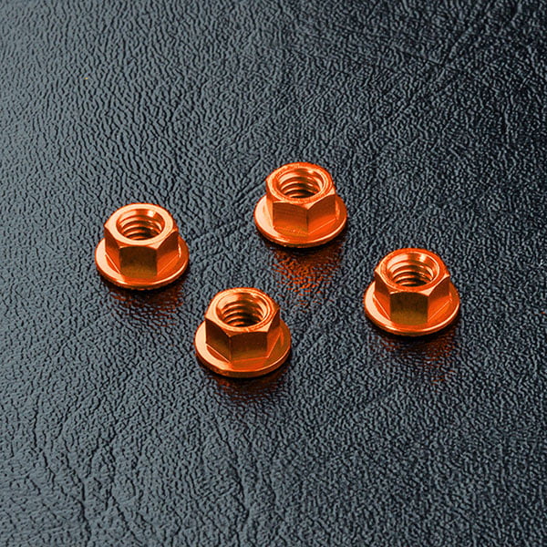 MST Alum. wheel nut (orange) (4) 820001O