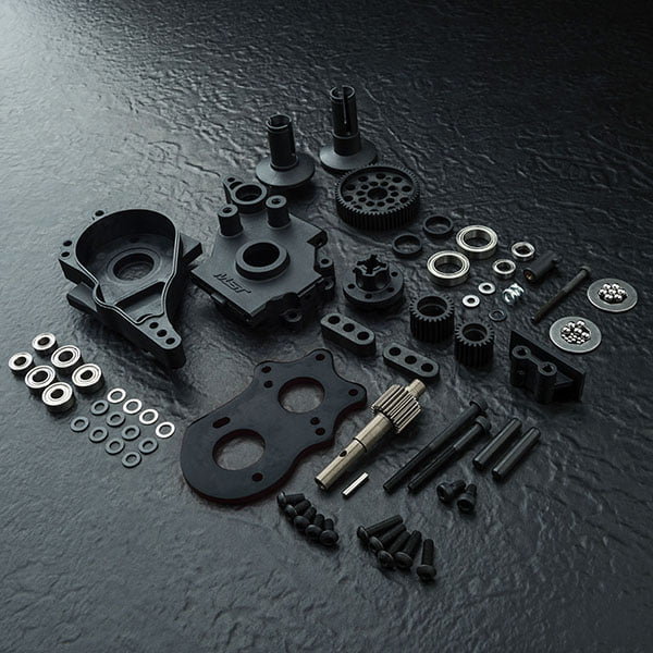 MST RMX 2.0 Spur rear gearbox set (black) 210651BK