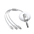 TRX 3 in 1 USB Stretchable Cable WHITE
