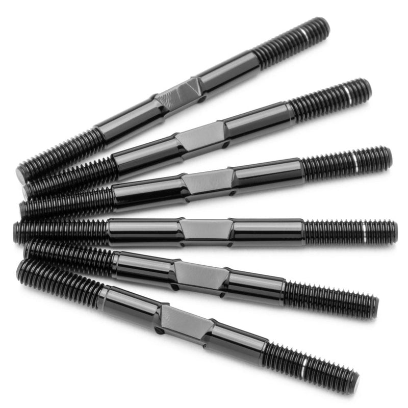 Pro Duty 3.5mm Titanium Turnbuckles - Polished Black - AE DR10 & DR10M (D)
