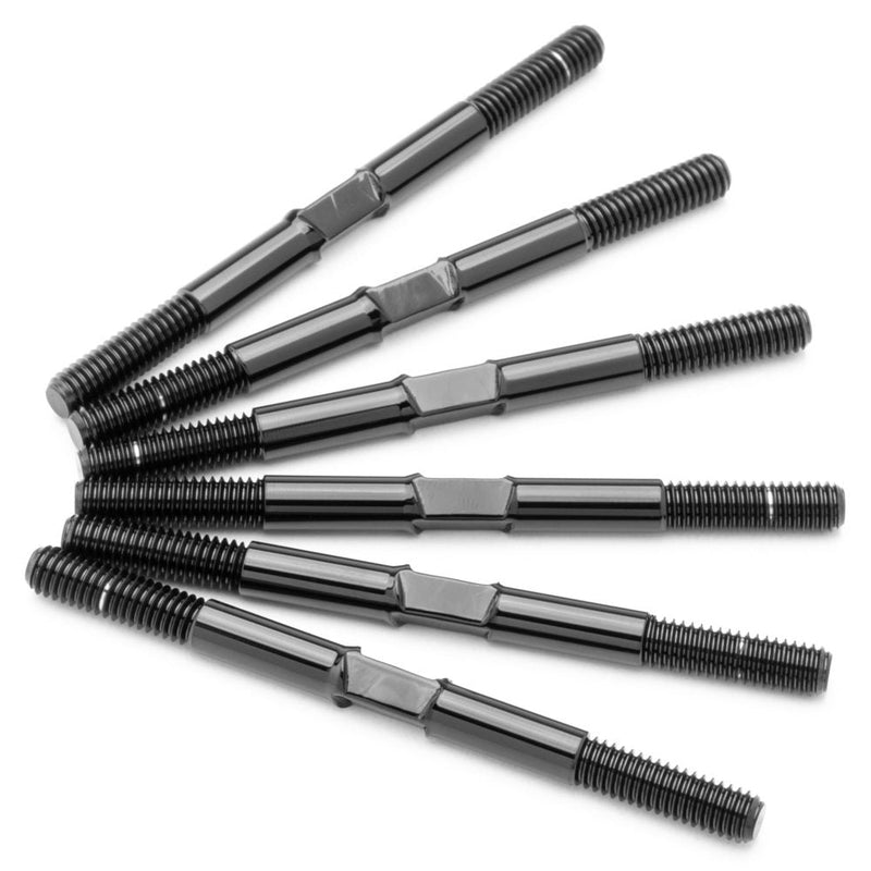 Pro Duty 3.5mm Titanium Turnbuckles - Polished Black - TLR 22 5.0 (D)