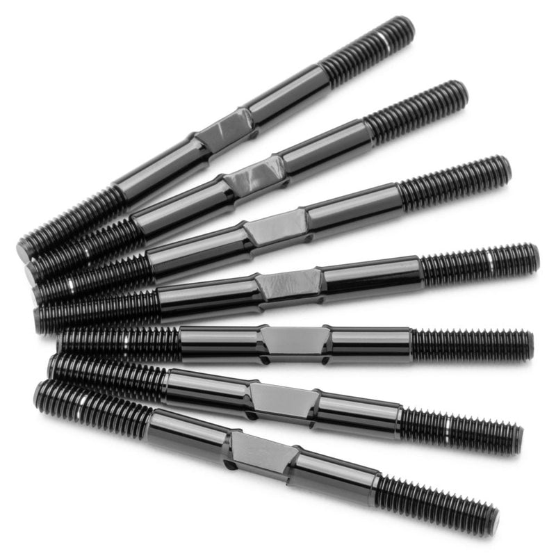 Pro Duty 3.5mm Titanium Turnbuckles - Polished Black - TLR 22X-4 (D)