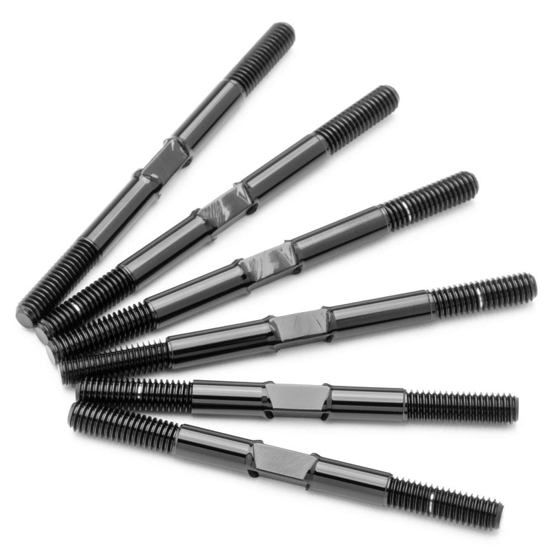 Pro Duty 3.5mm Titanium Turnbuckles - Polished Black - Sch Cat L1 Evo (No servo link) (D)