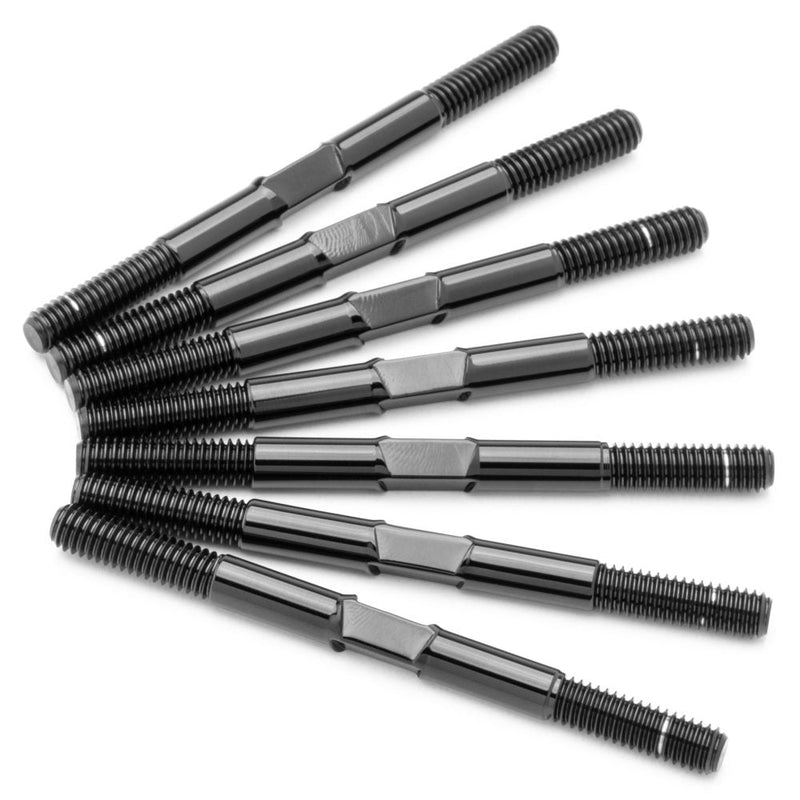 Pro Duty 3.5mm Titanium Turnbuckles - Polished Black - Serpent Spyder SDX4 Evo (D)