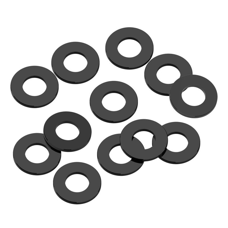 3x6x0.5mm Precision aluminium Shims - Black - 12pcs