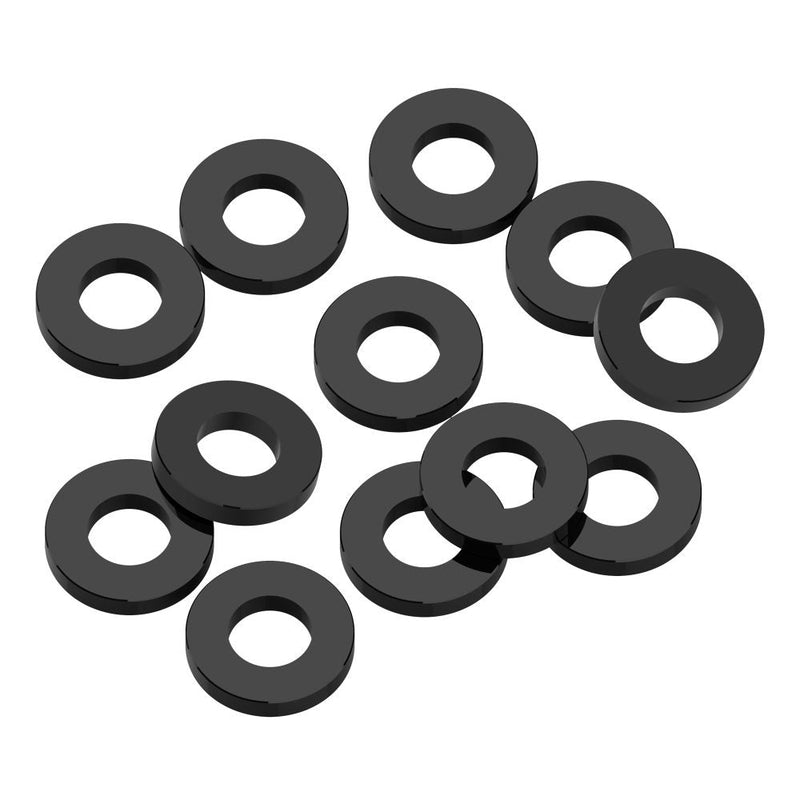 3x6x1mm Precision aluminium Shims - Black - 12pcs