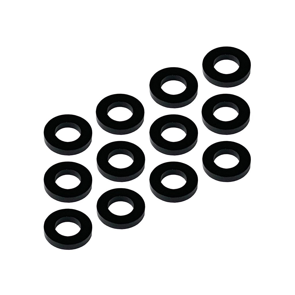 1up Racing 3x6x1mm Precision Aluminum Shims - Black (12pcs) 1U-80303