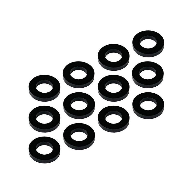 1up Racing 3x6x1mm Precision Aluminum Shims - Black (12pcs) 1U-80303