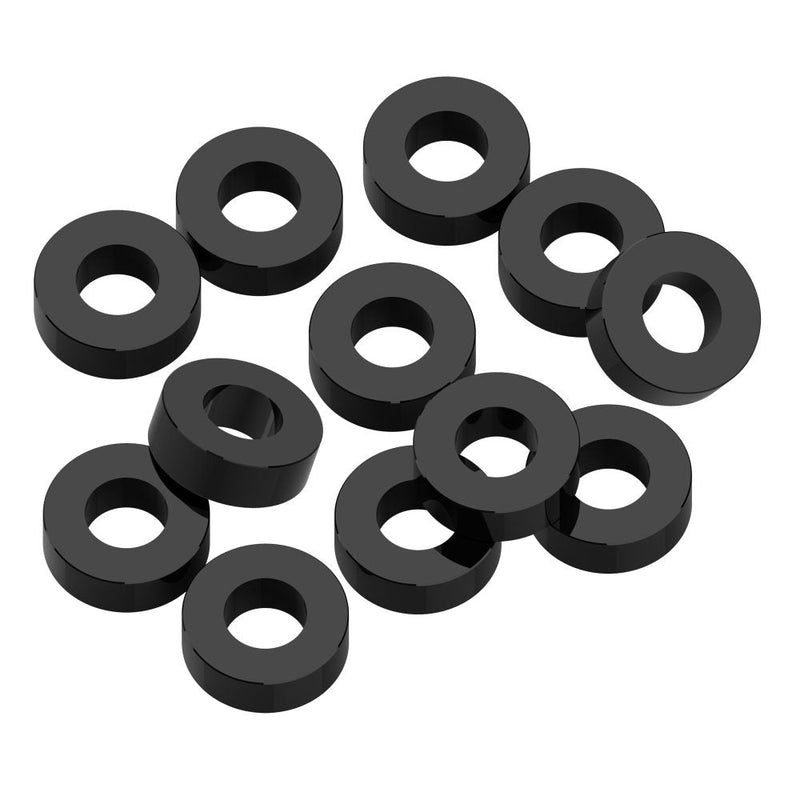 3x6x2mm Precision aluminium Shims - Black - 12pcs
