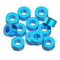 3x6x1.5mm Precision aluminium Shims - Bright Blue - 12pcs