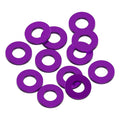 3x6x0.75mm Precision aluminium Shims - Purple - 12pcs