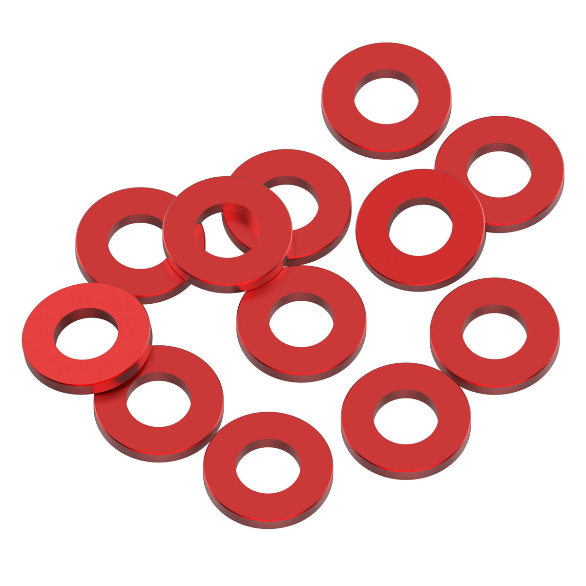 1Up Racing - Precision aluminium 3 x 6mm shims - 0.75mm - Red (12) 1U-80333