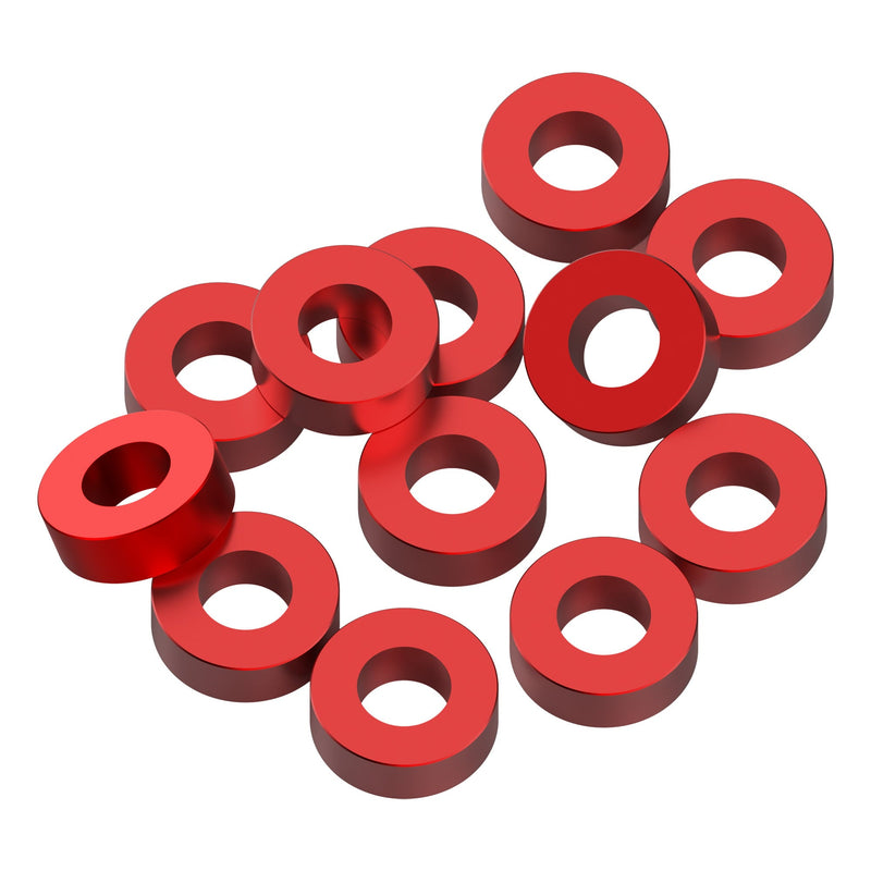 1Up Racing - Precision aluminium 3 x 6mm shims - 2mm - Red (12) 1U-80336
