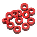 3x6x3mm Precision aluminium Shims - Red - 12pcs