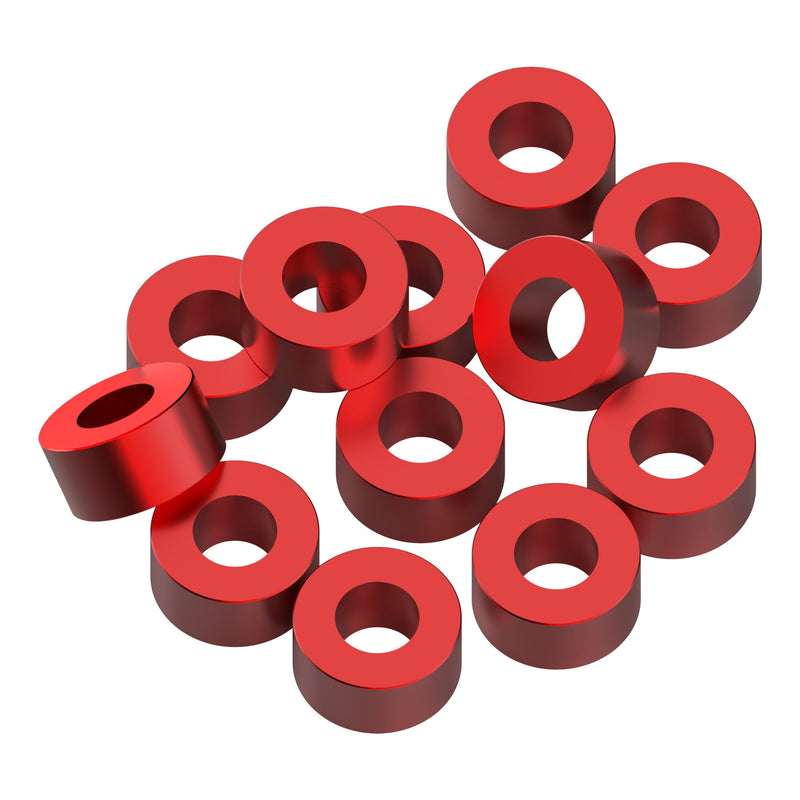 1Up Racing - Precision aluminium 3 x 6mm shims - 3mm - Red (12) 1U-80338