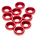 1Up Racing - Premium aluminium M3 countersunk washers - Red (10) 1U-80339