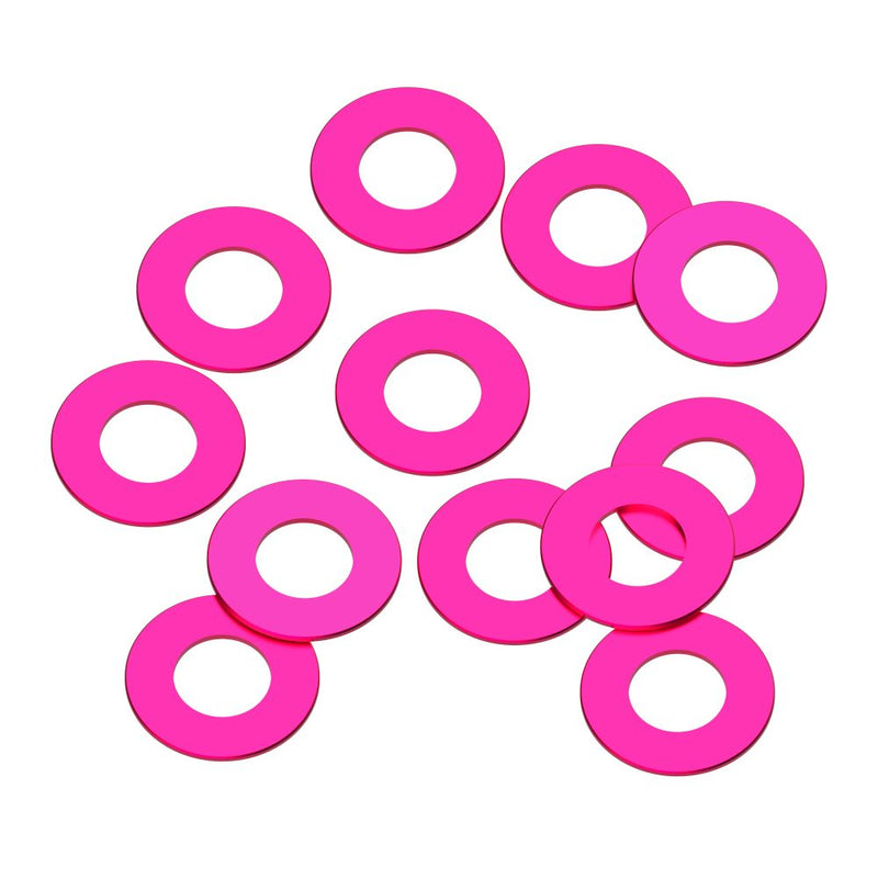 3x6x0.5mm Precision aluminium Shims - Pink - 12pcs