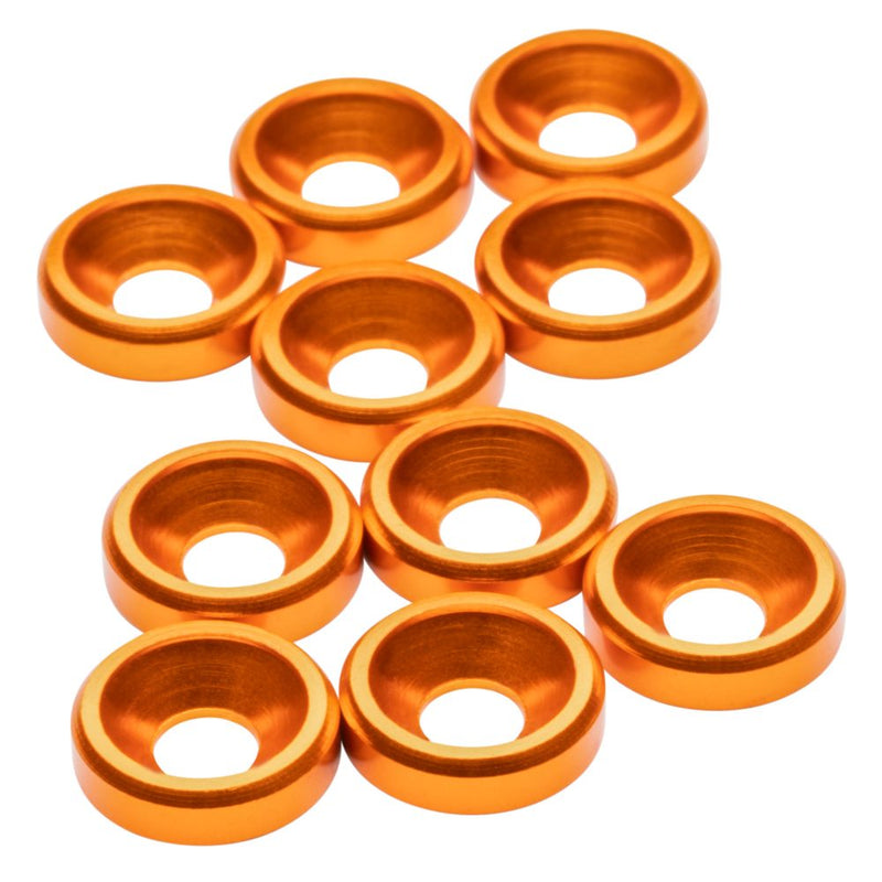M3 Countersunk Washers - Orange - 10pcs