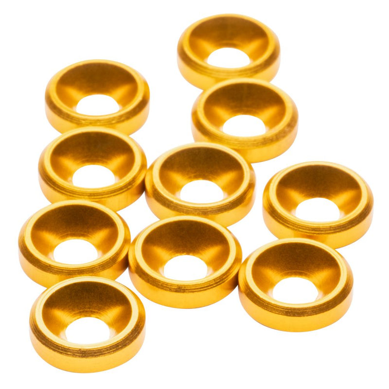 M3 Countersunk Washers - Gold - 10pcs