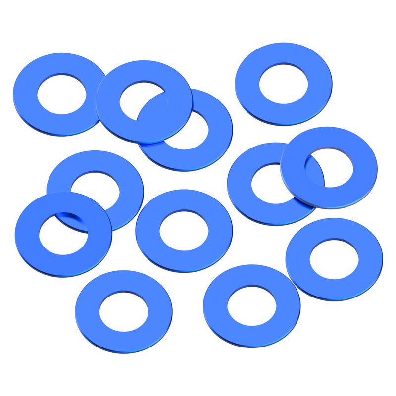 3x6x0.25mm Precision aluminium Shims - Blue - 12pcs