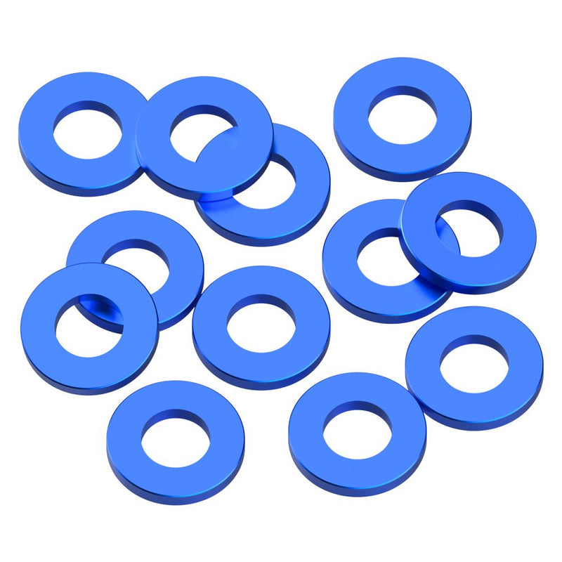 3x6x0.75mm Precision aluminium Shims - Blue - 12pcs
