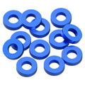 3x6x2mm Precision aluminium Shims - Blue - 12pcs