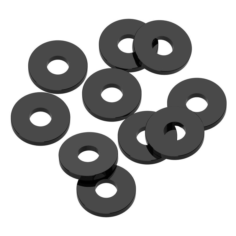 3x8x1mm Precision aluminium Shims - Black - 10pcs