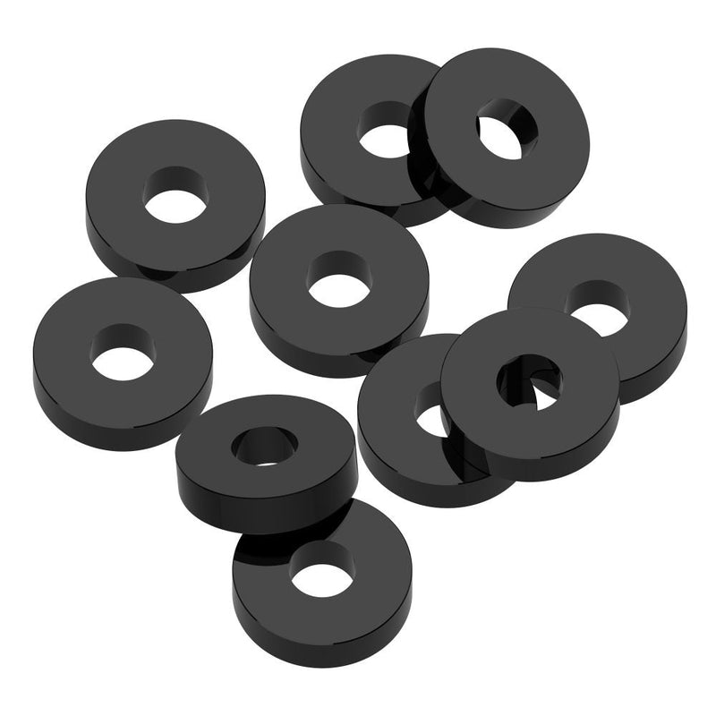 3x8x2mm Precision aluminium Shims - Black - 10pcs