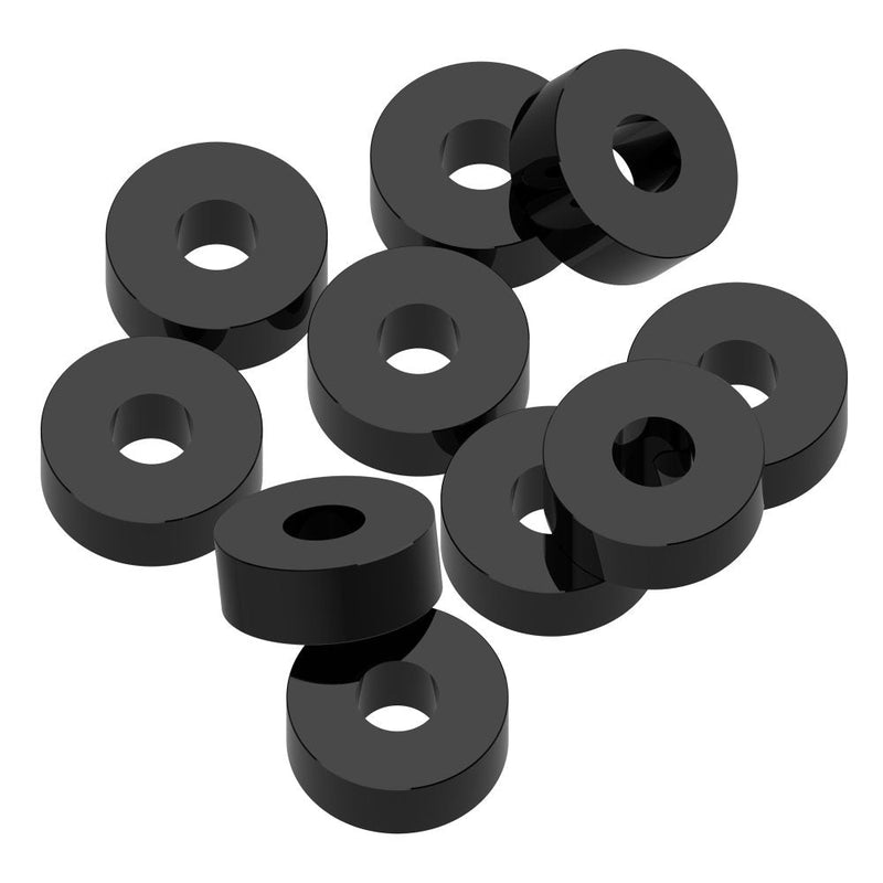3x8x3mm Precision aluminium Shims - Black - 10pcs