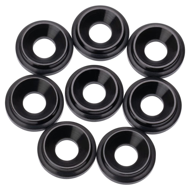 Premium LowPro 7075 alloy M3 Countersunk Washers - Black - 8pcs