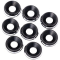Premium LowPro 7075 alloy M3 Countersunk Washers - Black Shine - 8pcs