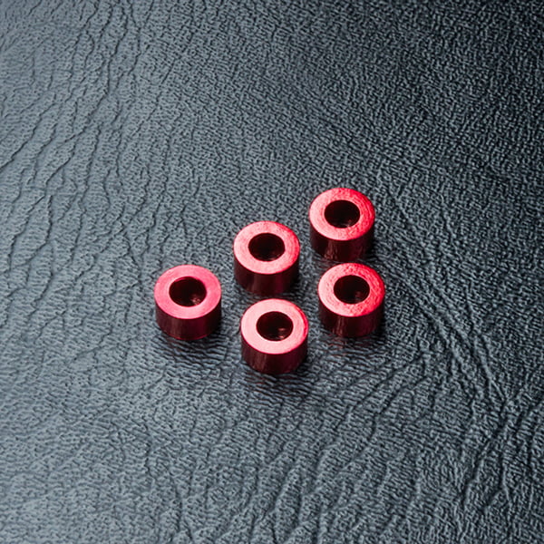 MST Alum. spacer 3X5.5X3.0 (red) (5) - 820028R