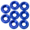Premium LowPro 7075 alloy M3 Countersunk Washers - Dark Blue - 8pcs