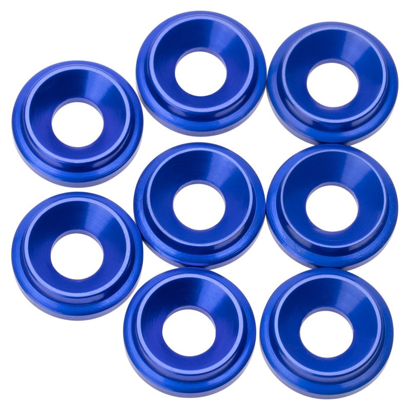 Premium LowPro 7075 alloy M3 Countersunk Washers - Dark Blue - 8pcs
