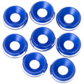 Premium LowPro 7075 alloy M3 Countersunk Washers - Dark Blue Shine - 8pcs