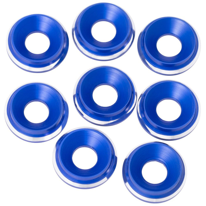 Premium LowPro 7075 alloy M3 Countersunk Washers - Dark Blue Shine - 8pcs