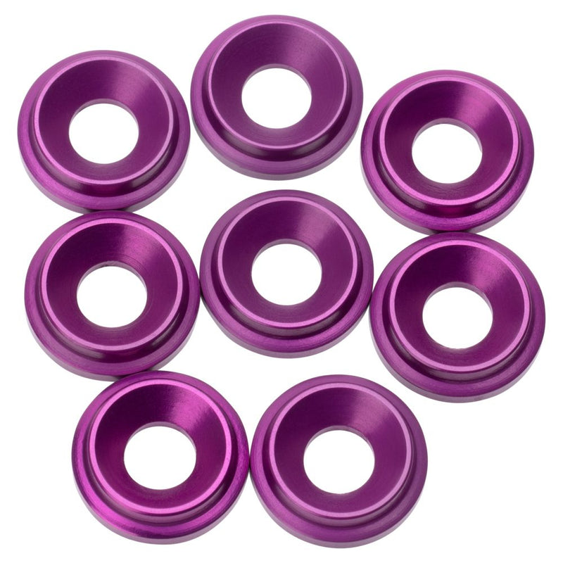 Premium LowPro 7075 alloy M3 Countersunk Washers - Purple - 8pcs
