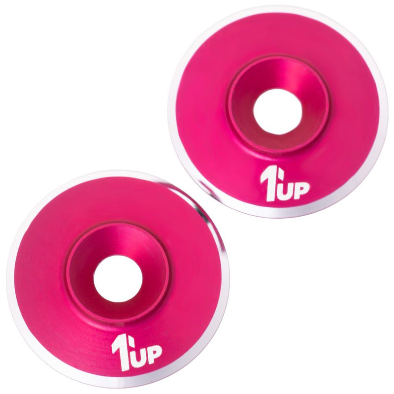 1Up LowPro 7075 alloy wing washers - pr (Hot Pink)