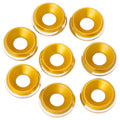 Premium LowPro 7075 alloy M3 Countersunk Washers - Gold Shine - 8pcs