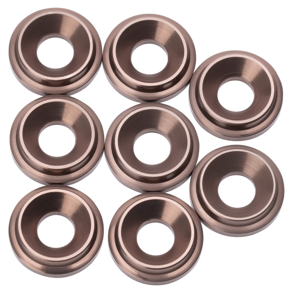 Premium LowPro 7075 alloy M3 Countersunk Washers - Gun Metal - 8pcs