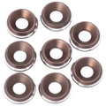 Premium LowPro 7075 alloy M3 Countersunk Washers - Gun Metal Shine - 8pcs