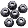 1Up 7075 M3 aluminium flanged locknuts - Black - 8pcs