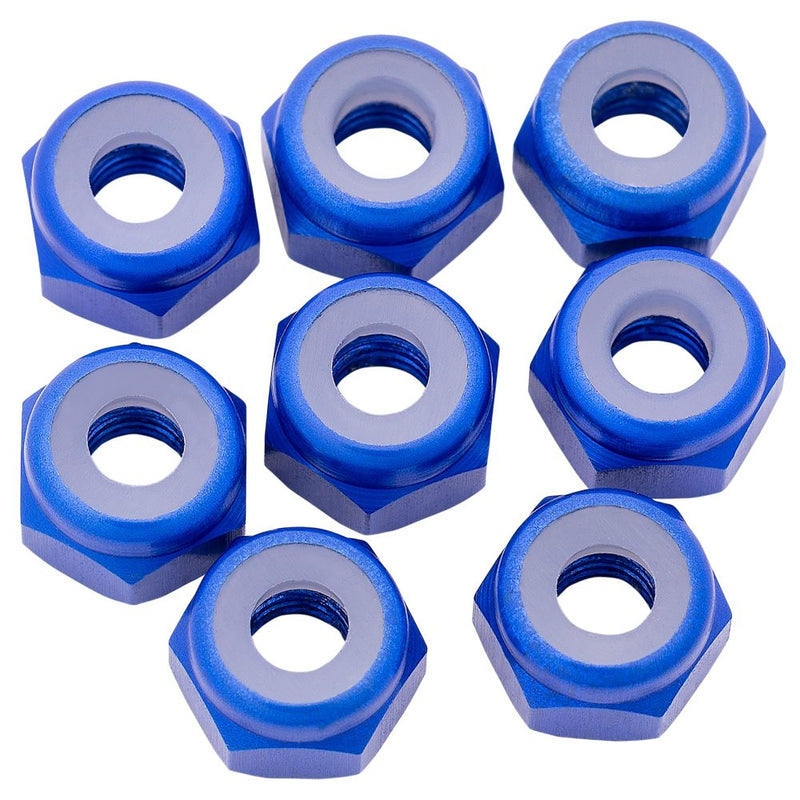 1Up 7075 M3 aluminium locknuts - Dark Blue - 8pcs